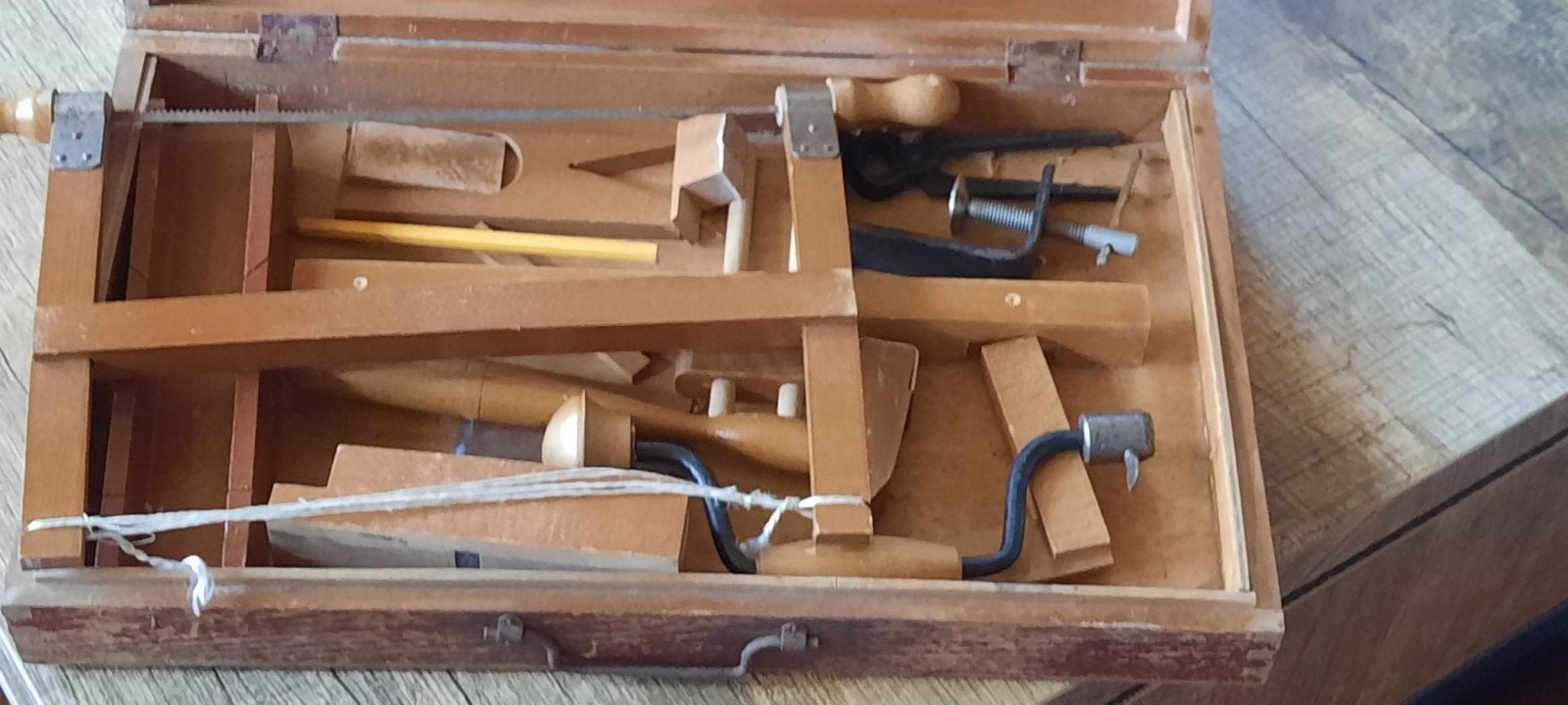Houten Speelgoedkist timmermansset, Ophalen, Gebruikt