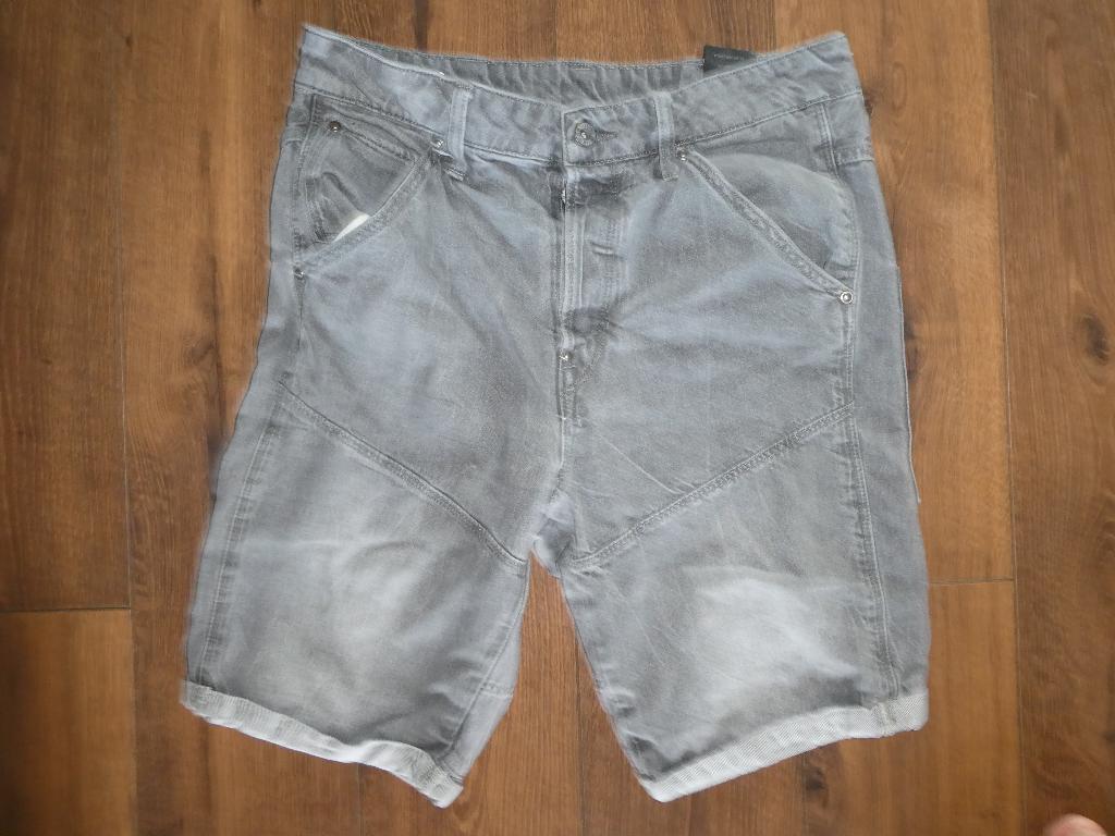 Korte Grijze heren Gstar 5620, 3D Tapered spijkerbroek 28, Kleding | Heren, Spijkerbroeken en Jeans, Verzenden, W32 (confectie 46) of kleiner
