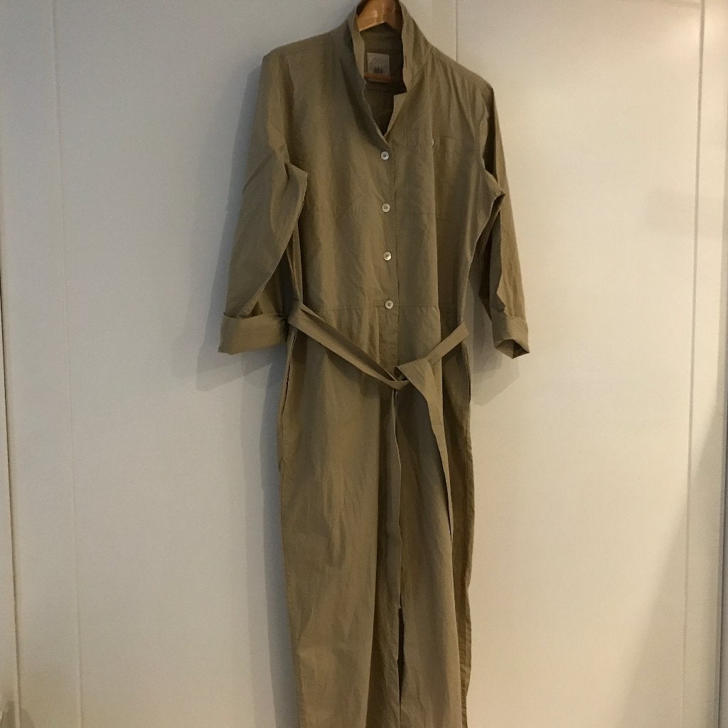 Guy + Lisva jumpsuit maat 36 100% katoen, Kleding | Dames, Verzenden, Zo goed als nieuw, Maat 36 (S), Beige