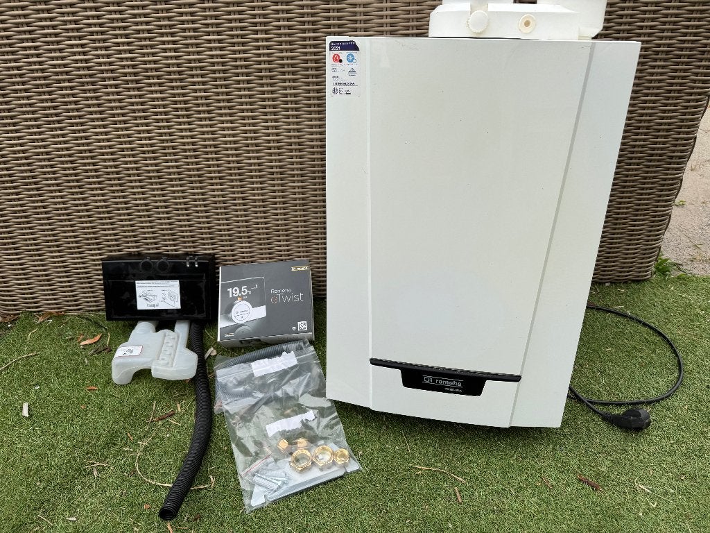 Remeha Tzerra M 39c Plus met eTwist thermostaat, Ophalen, 30 tot 80 cm, Gebruikt, Cv-ketel of Combi-ketel