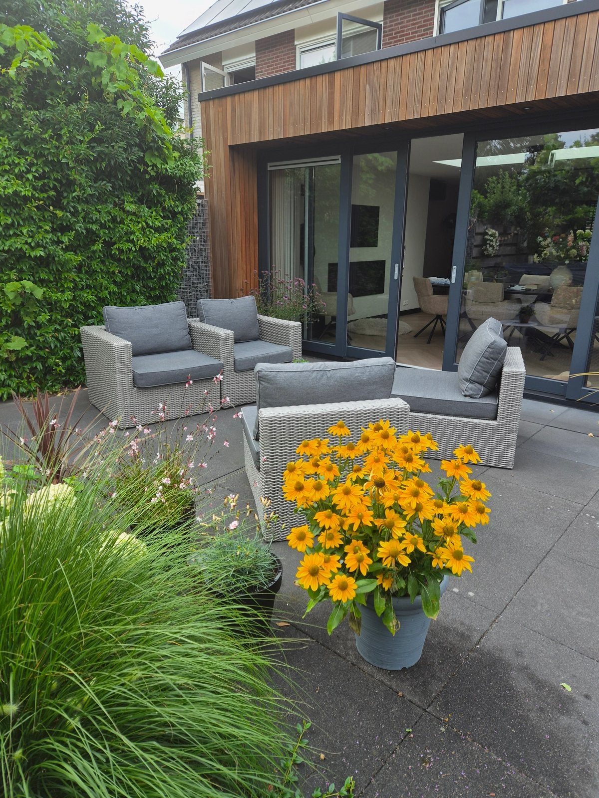 B1 Down Under loungeset met hoes- 4 comfortabele loungefaut., Ophalen, 4 zitplaatsen, Zo goed als nieuw, Loungeset