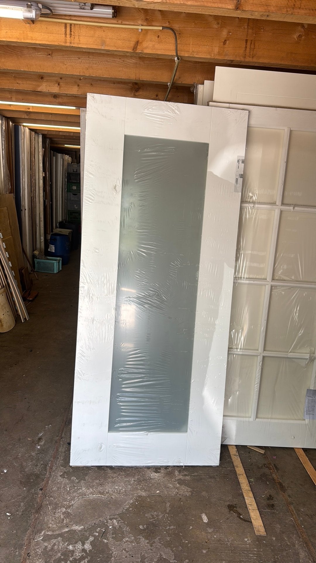 Opdek paneeldeur 88x211.5 cm niet geboord melkglas nr 417, Ophalen, 80 tot 100 cm, Binnendeur, Nieuw