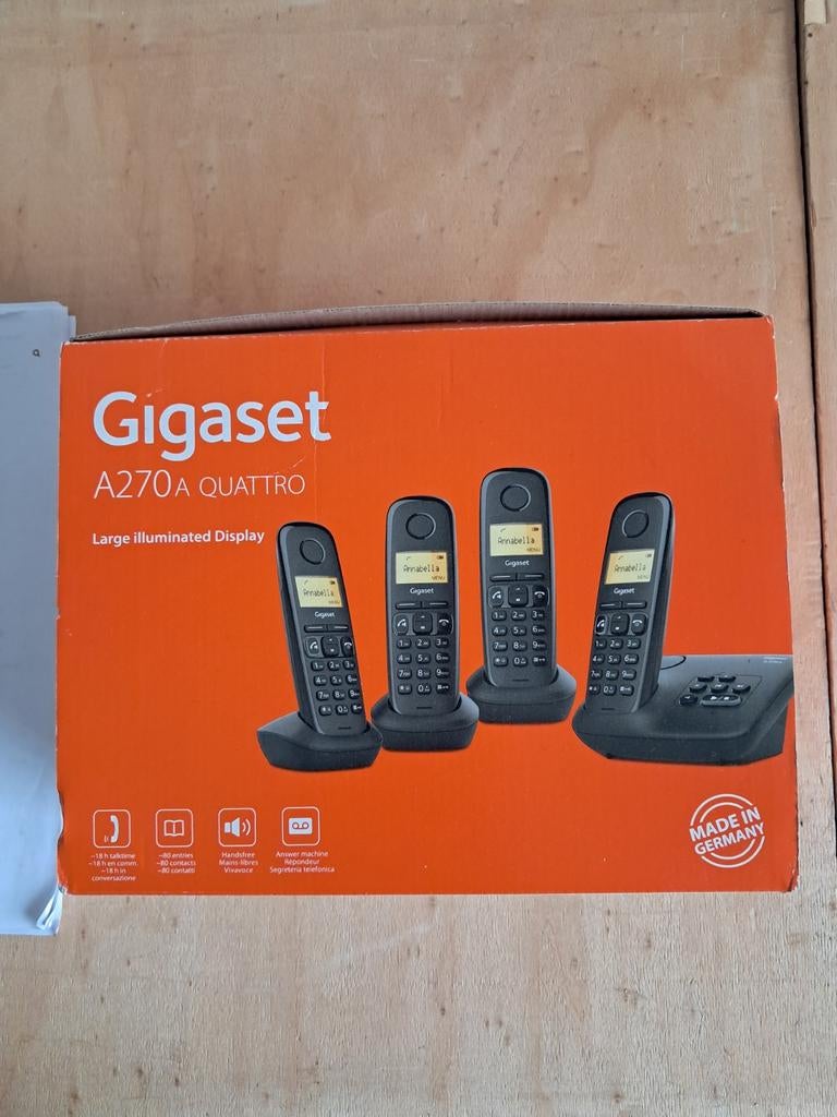 Gigaset A270A Quattro draadloze telefoonset, Ophalen, Gebruikt, 4 handsets of meer
