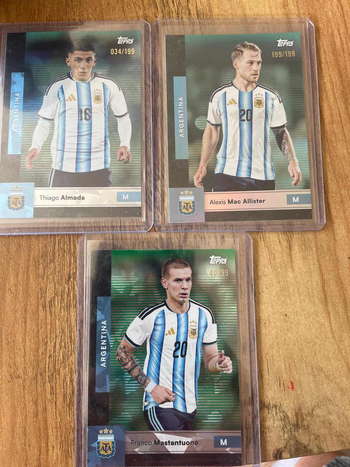 Topps Chrome Argentina Voetbal Kaarten - Almada, Mac Alliste, Ophalen of Verzenden, Zo goed als nieuw, Buitenlandse clubs, Spelerskaart