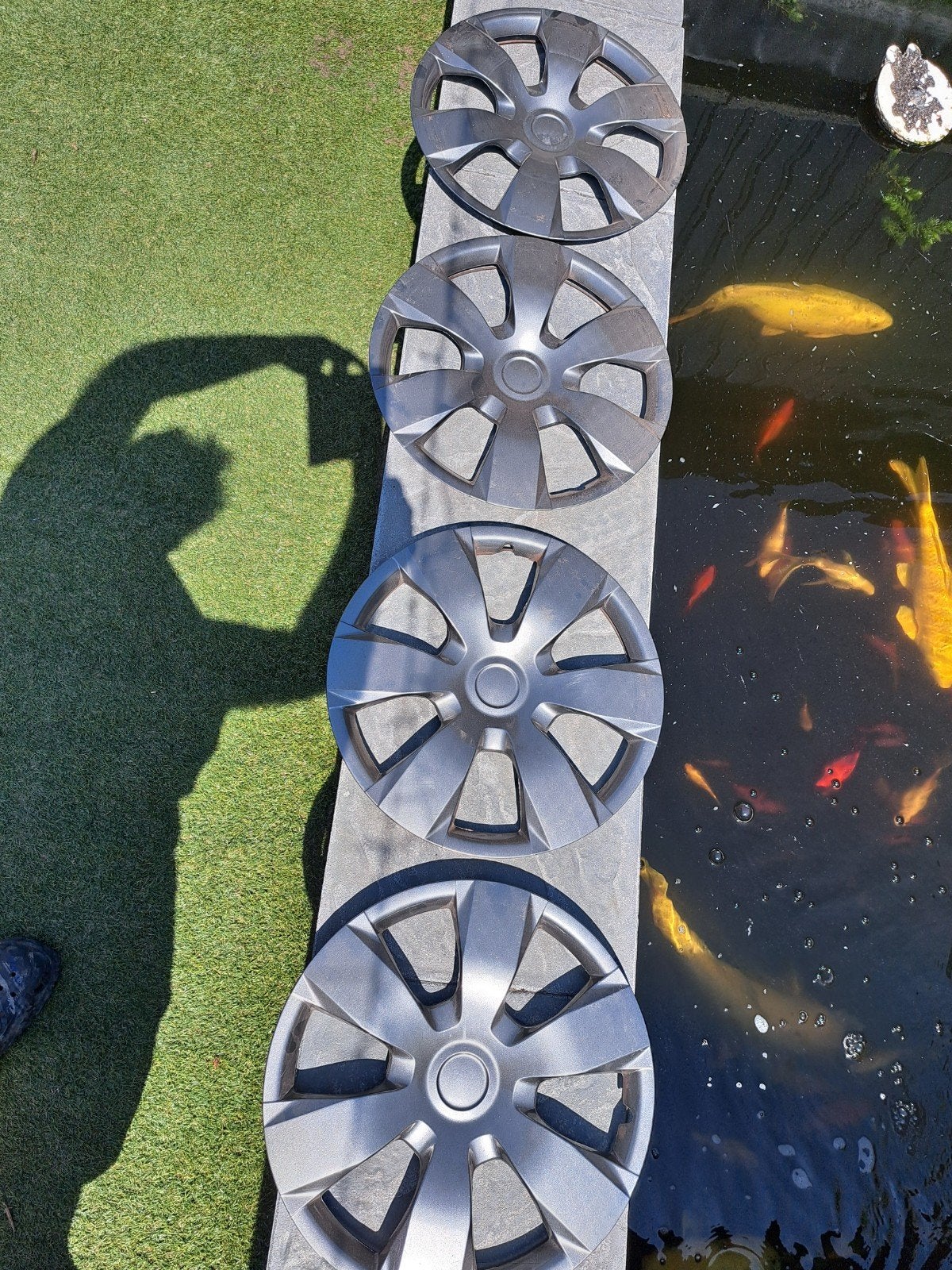 Wielcover set 16" Gun Metal Grey, Auto diversen, Ophalen, Gebruikt