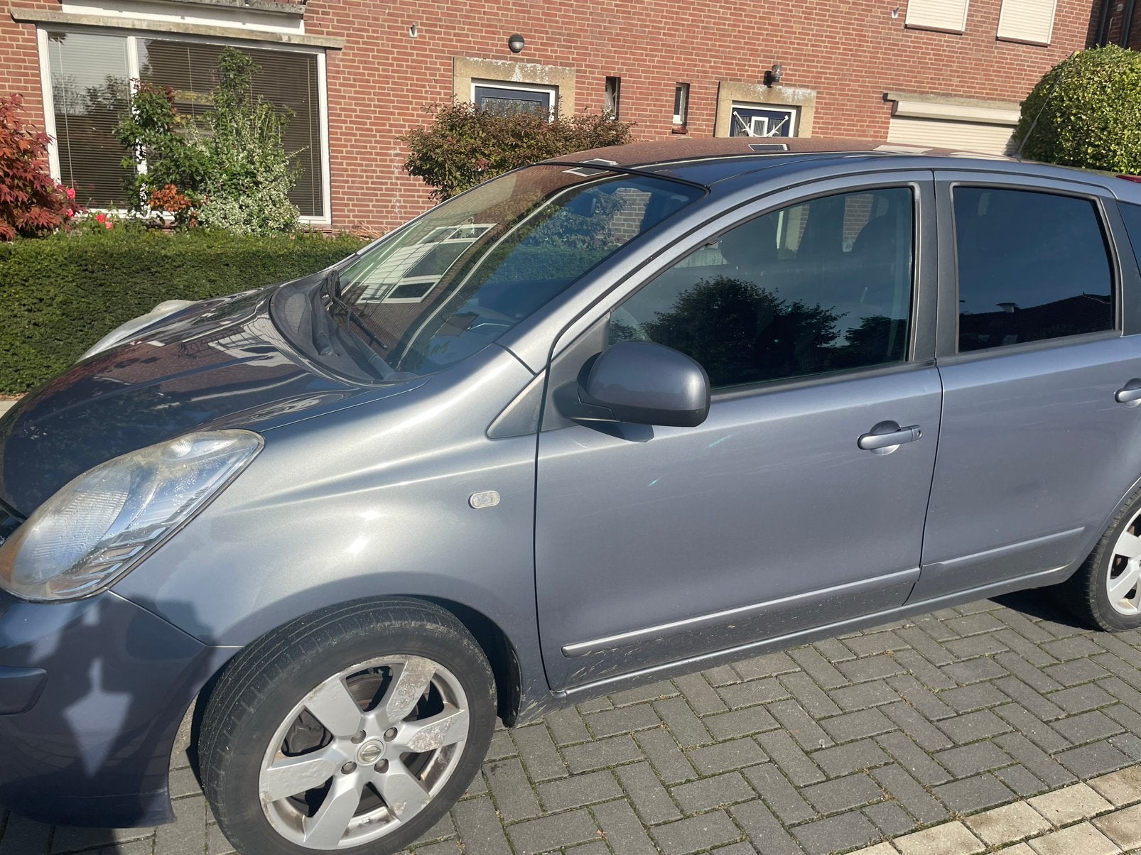 Nissan Note 1.4 16V 2008 Blauw, Voorwielaandrijving, Stof, 40 €/maand, 4 cilinders