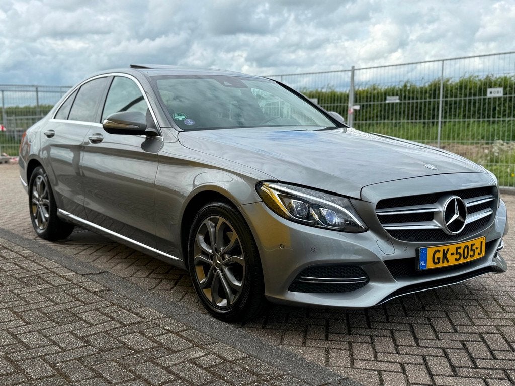 Mercedes-Benz C-klasse 180 Ambition Bj 2015 Xenon Schuifdak, Automaat, Euro 6, Leder en Stof, Bedrijf