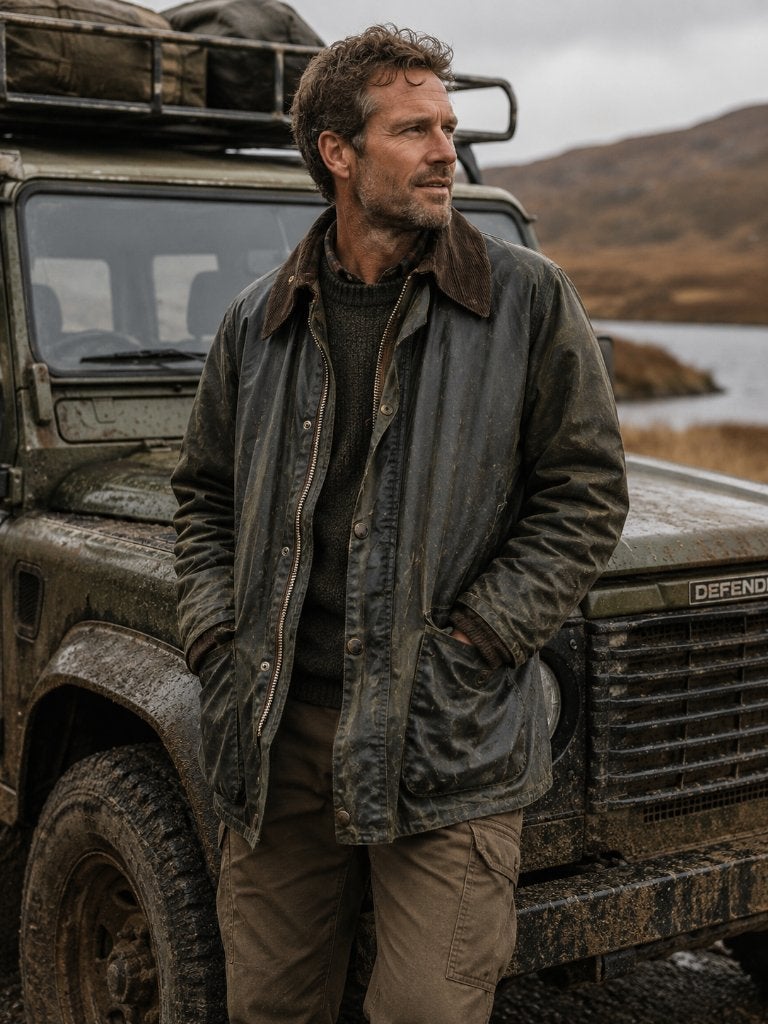 Barbour waxjas Border C44-112cm Doorleefd!, Barbour, Maat 56/58 (XL), Ophalen of Verzenden, Gedragen