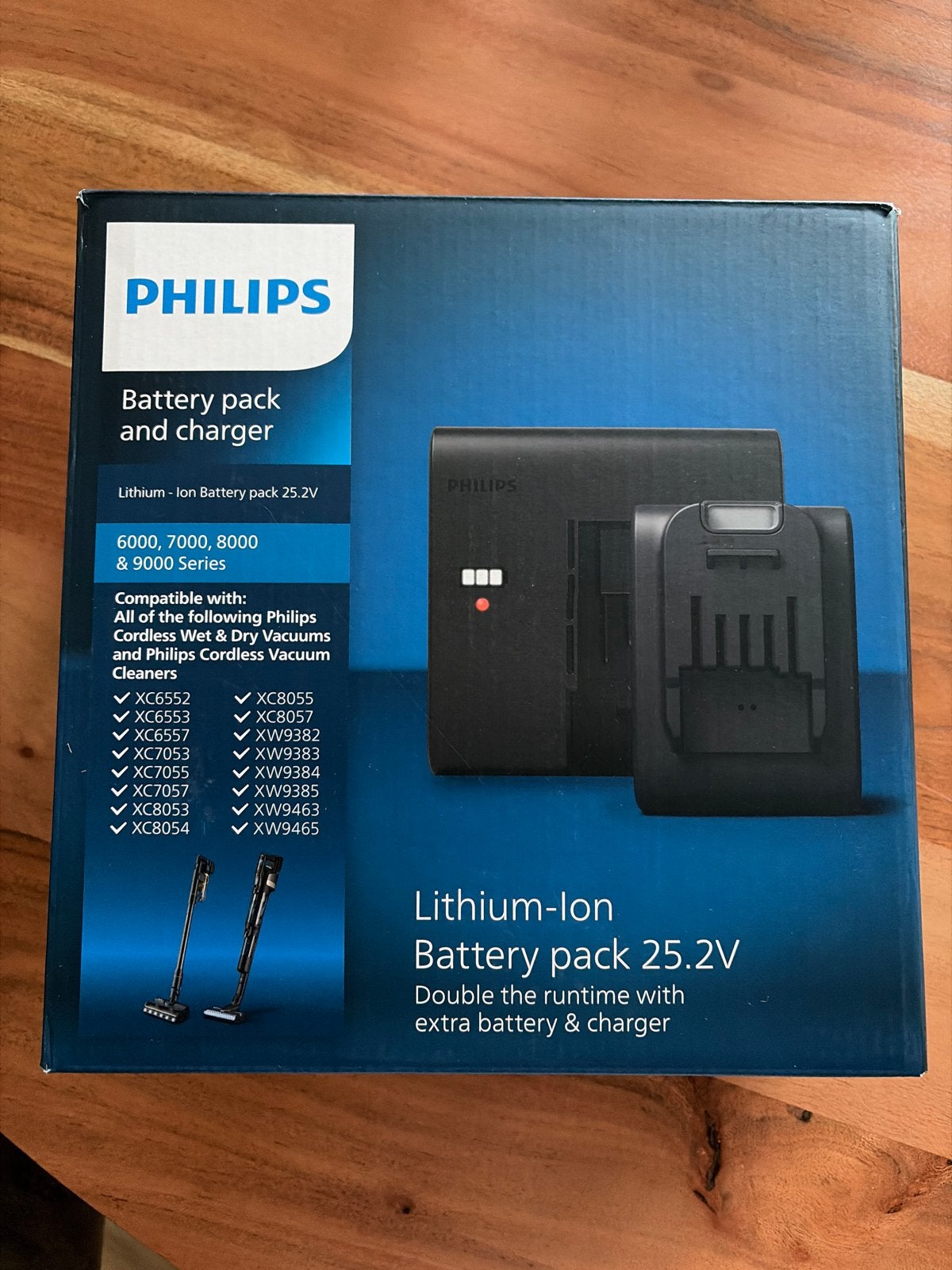 Philips Accupack en Oplader 25.2V voor steelstofzuigers, Ophalen, Philips, Reservoir, Steelstofzuiger