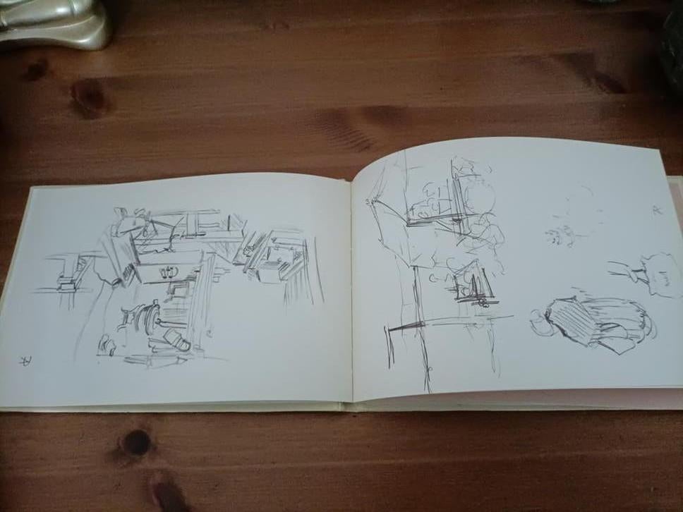Schetsboek Anton Pieck uit 1987, Boeken, Ophalen of Verzenden, Zo goed als nieuw