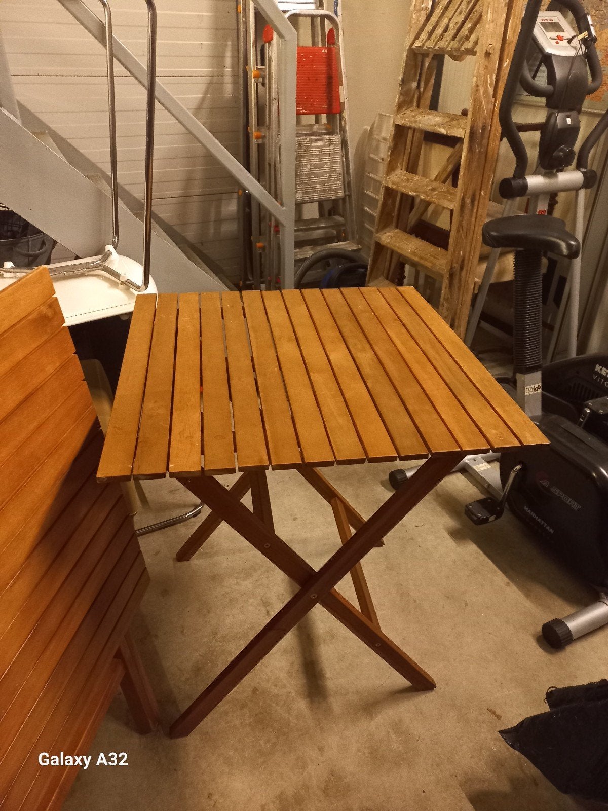 Houten inklapbare tuintafel - JYSK, Tuin en Terras, Ophalen, Gebruikt, Rechthoekig, Hout