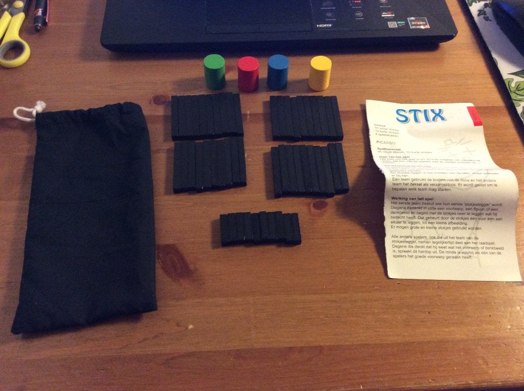 Stix. gezelschapsspel. in opbergzak (geen doos), Ophalen of Verzenden