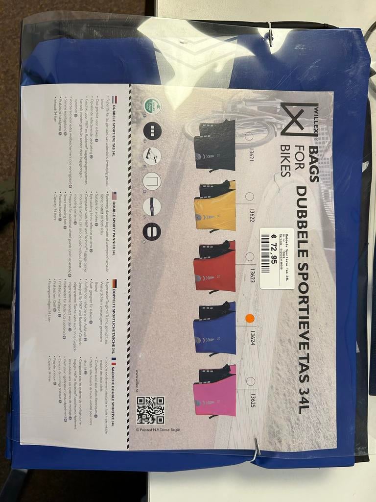 Willex Dubbele Sportieve Fietstas 34L - Waterdicht, Verzenden, Nieuw