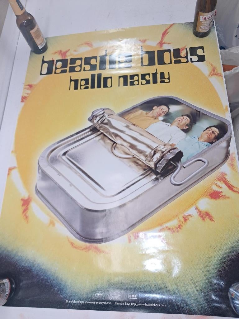 Beasty Boys poster ca. 60 x 80  Hello Nasty, Verzamelen, Posters, Ophalen, Rechthoekig Staand, Deurposter of groter, Zo goed als nieuw