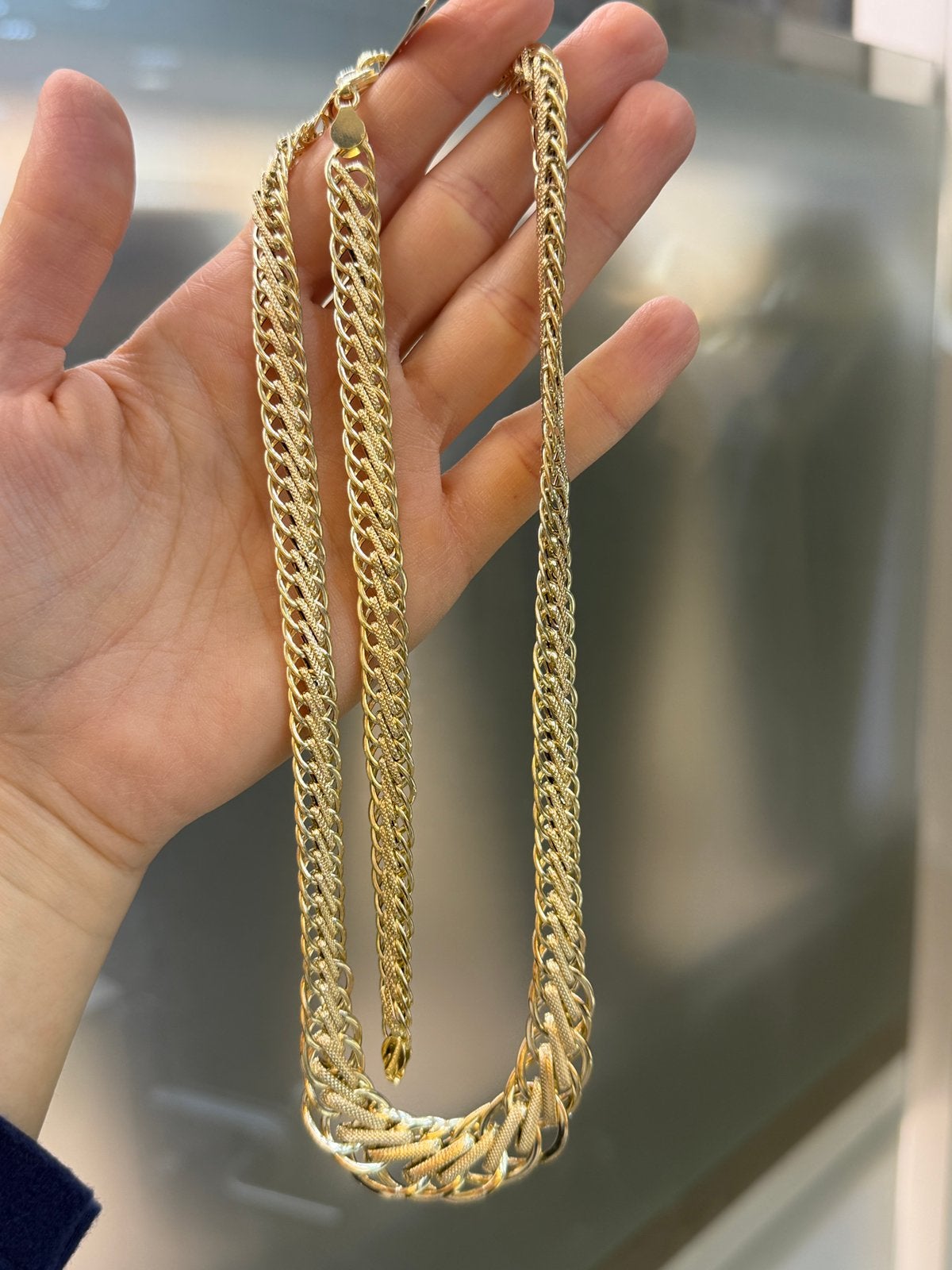 14KT Goud - 15.4 Gram - Ketting - Armband - Vrouwenset, Ophalen, Nieuw, Goud