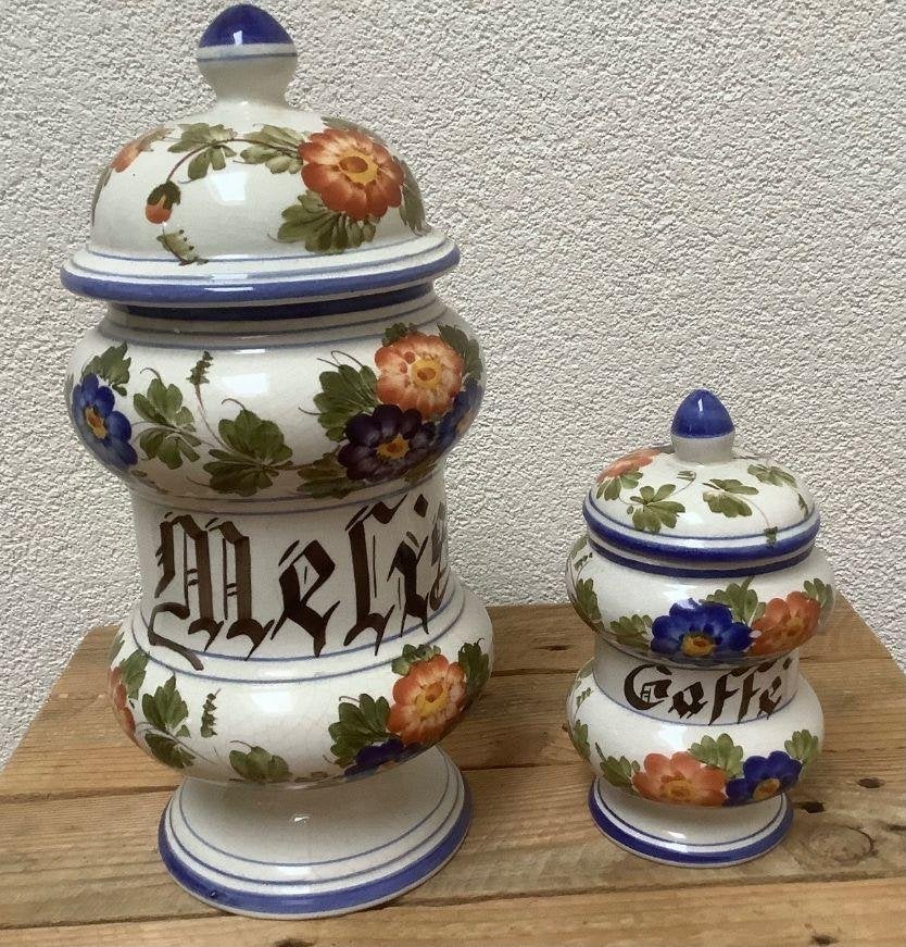 4 vintage apothekerspotten // voorraadpotten, Ophalen of Verzenden