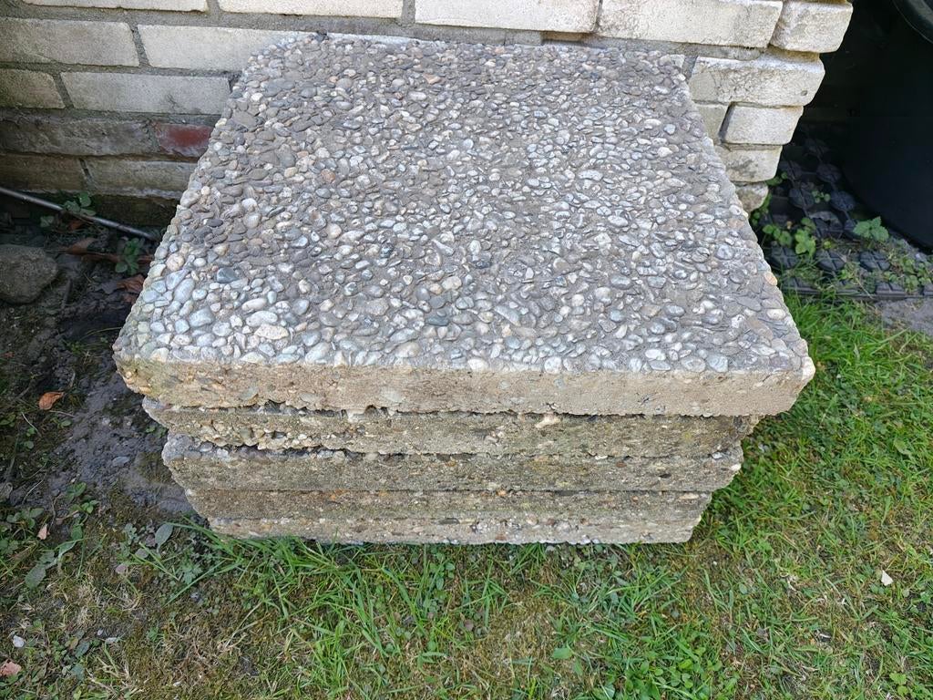 Grindtegels, Tuin en Terras, Tegels en Klinkers, Ophalen, Gebruikt, Beton, Terrastegels