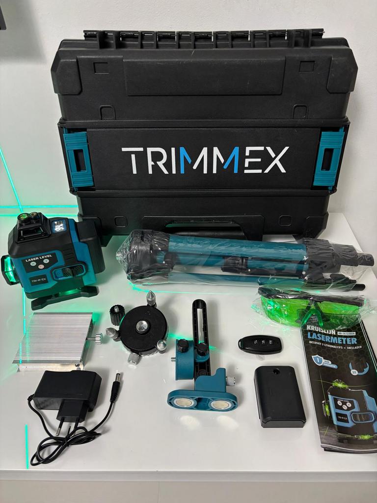 Trimmex Kruislijnlaser metStatief een ongeëvenaarde precisie, Doe-het-zelf en Verbouw, Ophalen of Verzenden, Nieuw, Multimeter