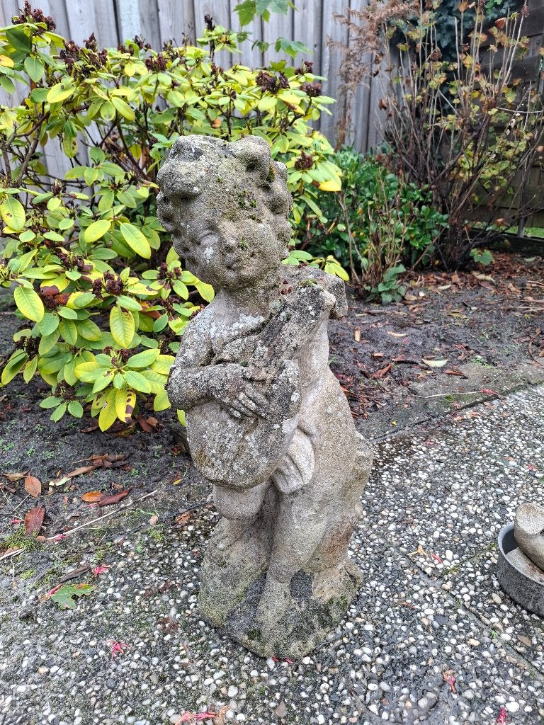Tuinbeeld engel gratis, Tuin en Terras, Ophalen, Gebruikt, Steen, Engelenbeeld