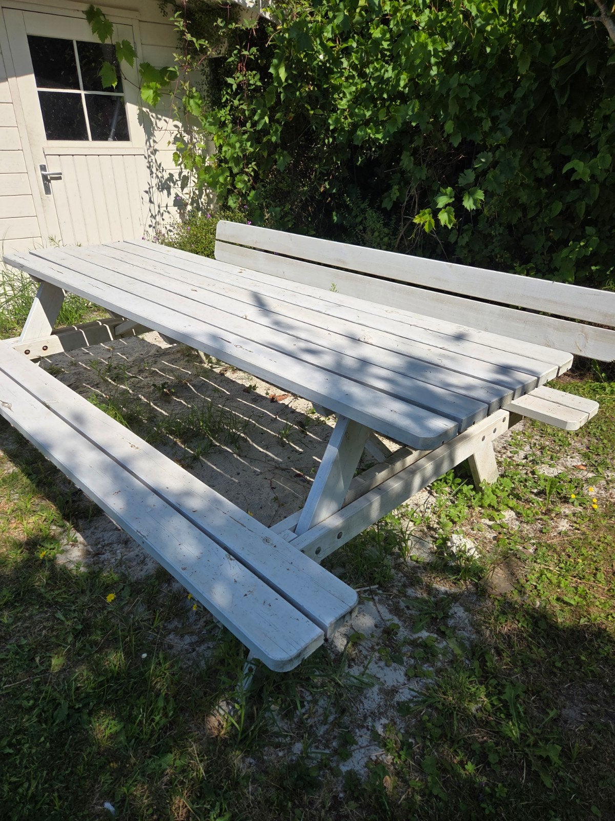 Picknicktafel Deluxe 240 x 70 cm - Robuust en Ruim, Ophalen, Gebruikt, Rechthoekig, Hout
