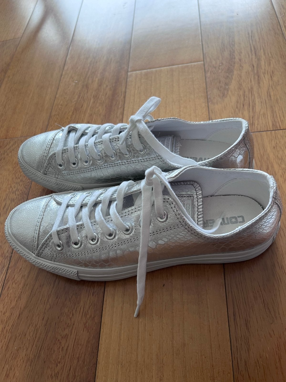 Converse All Star Sneakers Zilver Slangenprint Maat 42, Ophalen of Verzenden, Nieuw, Overige kleuren, Sneakers of Gympen