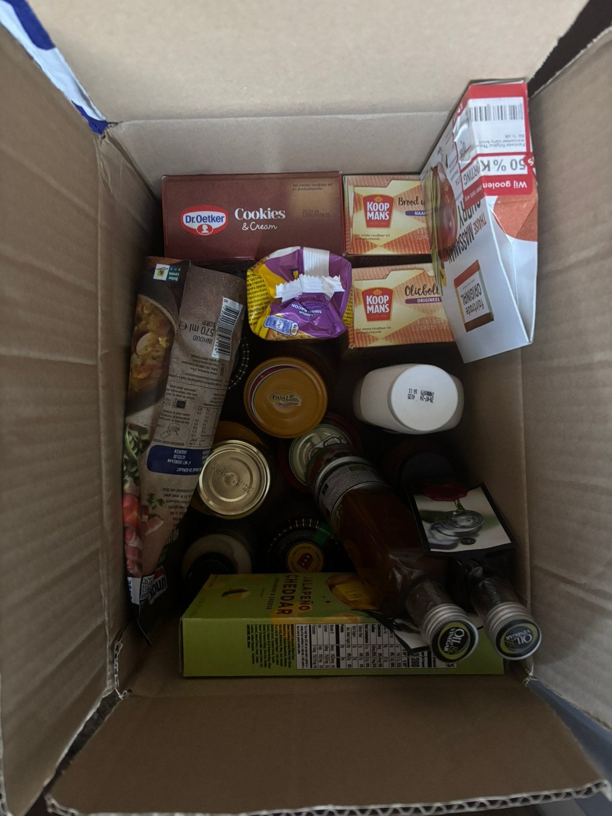 Gratis: datum verlopen ongeopende boodschappen., Ophalen