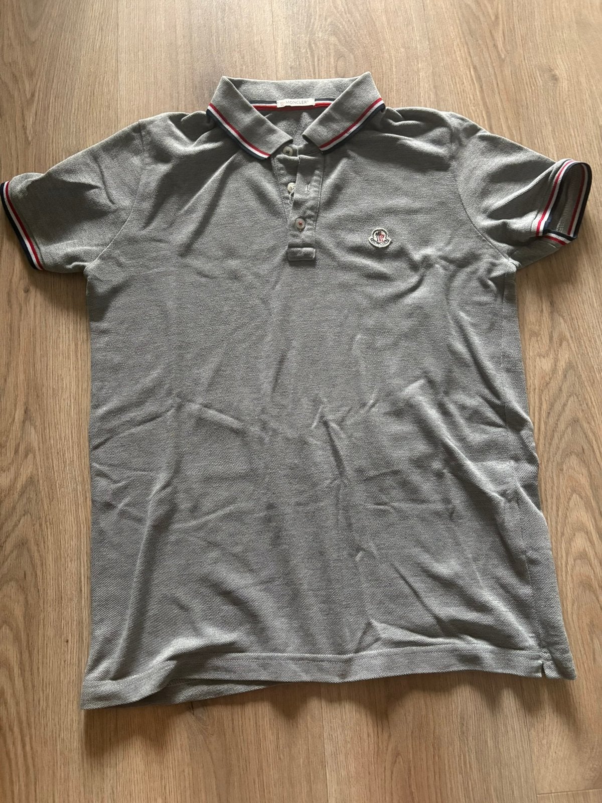 Moncler polo, Kleding | Heren, Ophalen of Verzenden, Gedragen, Maat 46 (S) of kleiner, Grijs