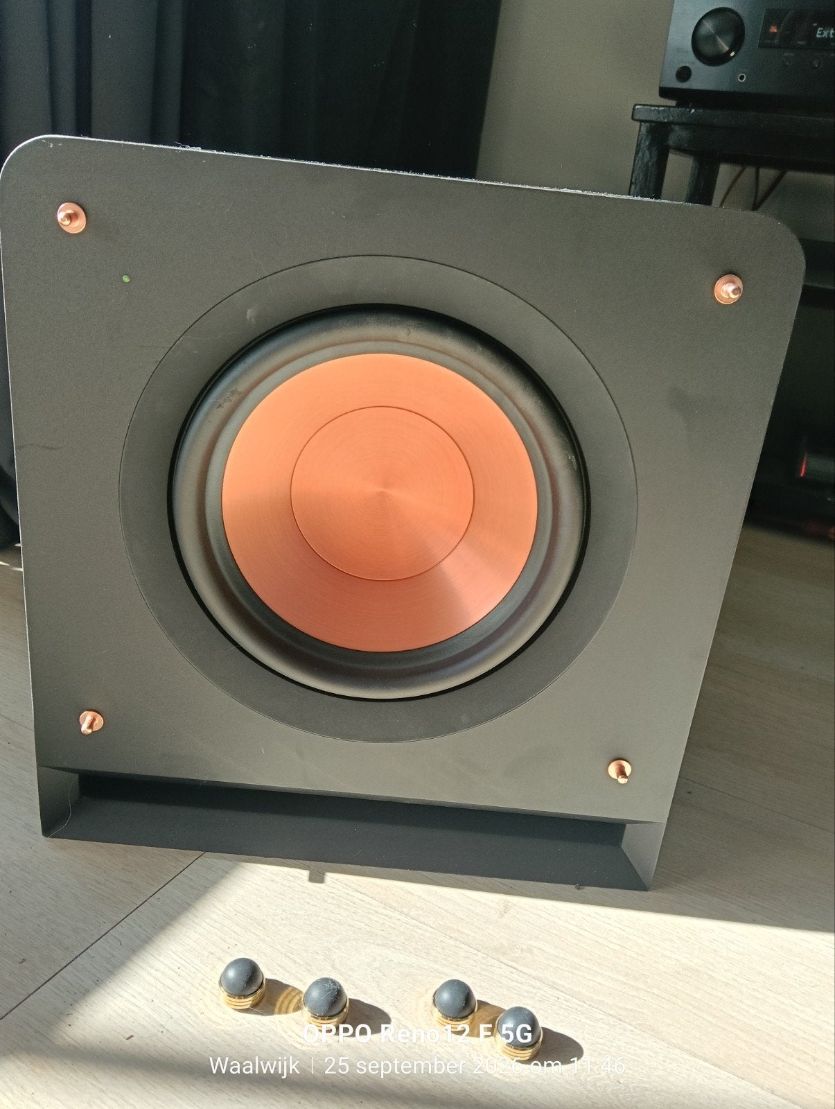 Klipsch RP-1000SW Subwoofer (Ebony) – Incl. Oehlbach Dempers, Subwoofer, Zo goed als nieuw, Geschikt voor surround/home cinema