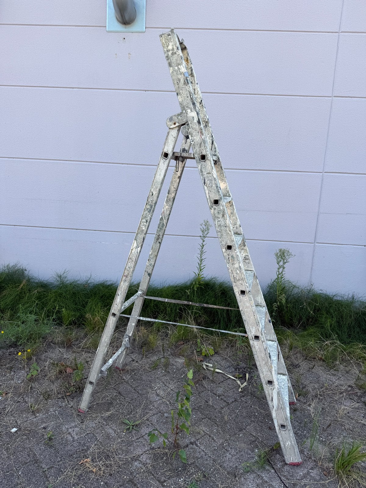 Professionele aluminium trap / schildersladder – 2-delig, Doe-het-zelf en Verbouw, Ladders en Trappen, Ophalen, Gebruikt, 2 tot 4 meter