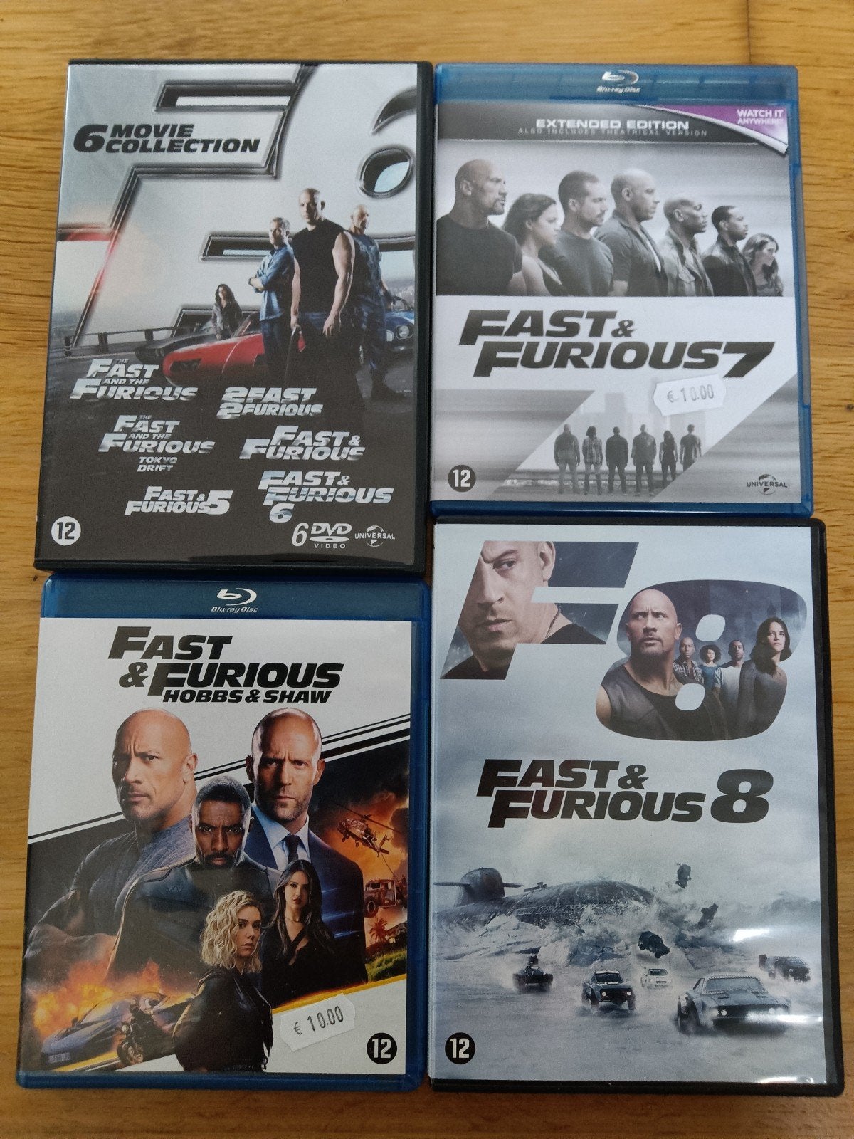 Fast & furious deel 1 tm 8 en hobbs and Shaw dvd en bluray, Ophalen of Verzenden, Zo goed als nieuw, Actie