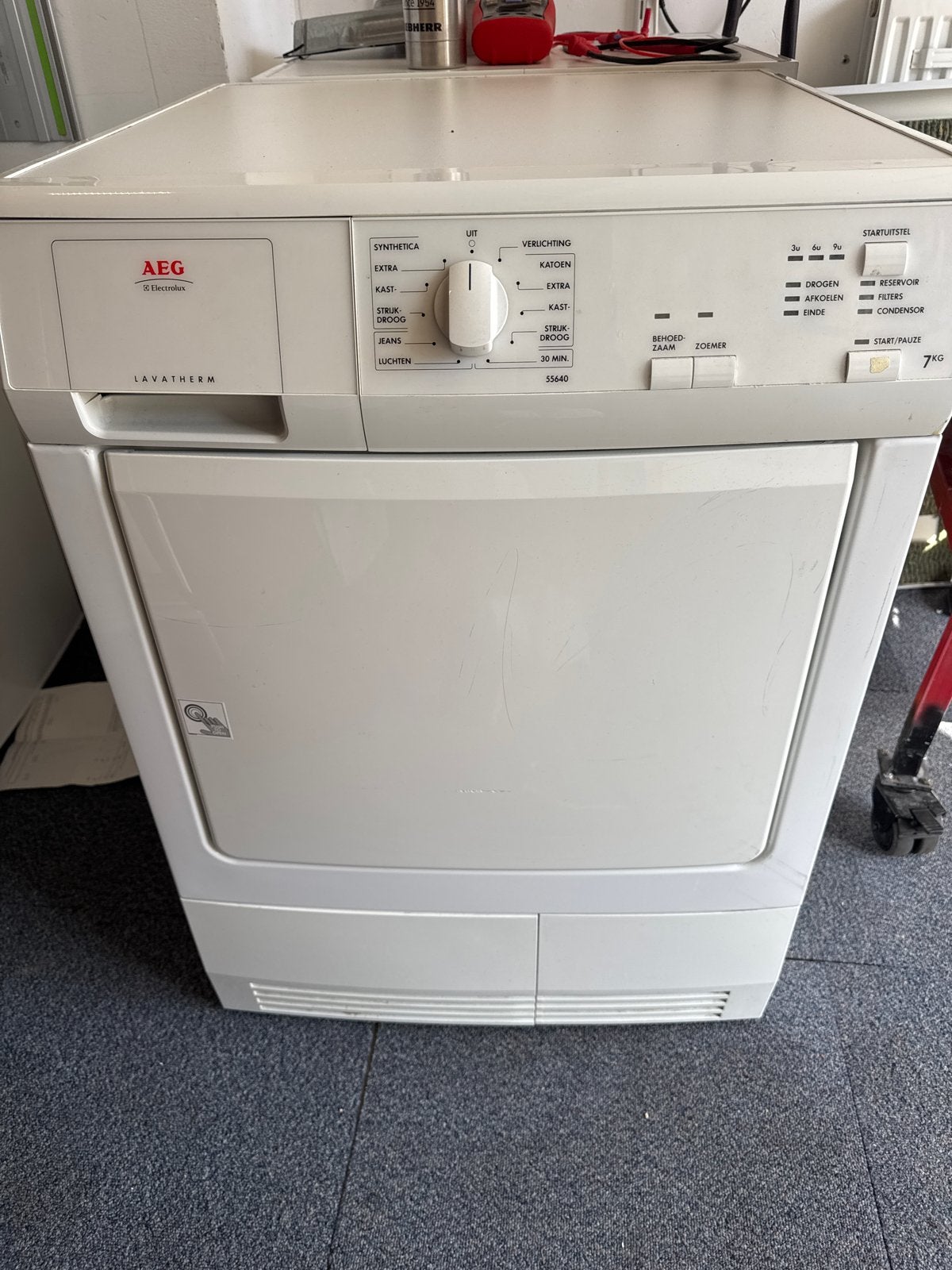 AEG Lavatherm condensdroger 7KG, Witgoed en Apparatuur, Ophalen, 6 tot 8 kg, Gebruikt, Voorlader