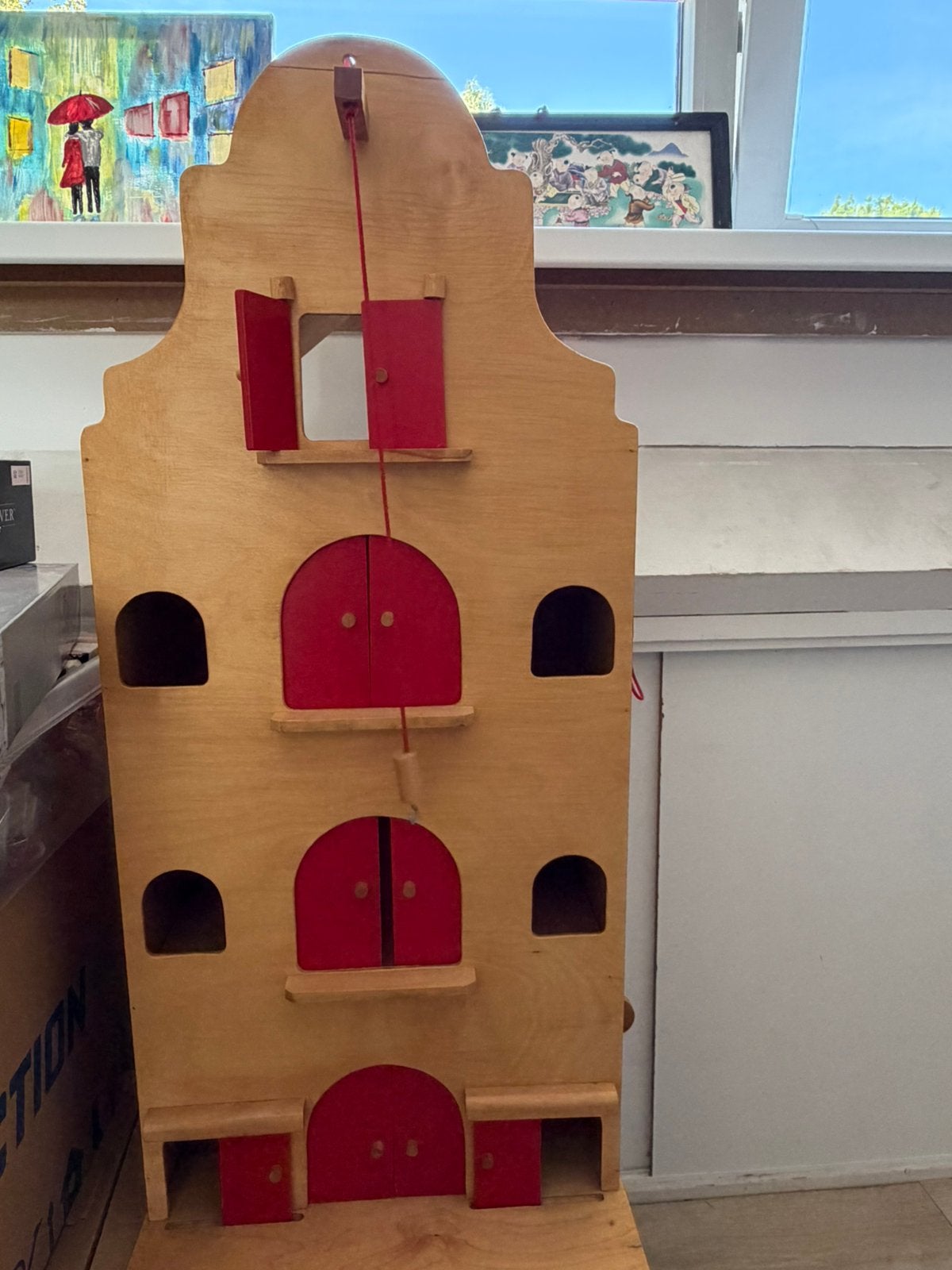 Houten pakhuis / poppenhuis, Ophalen, Gebruikt, Poppenhuis