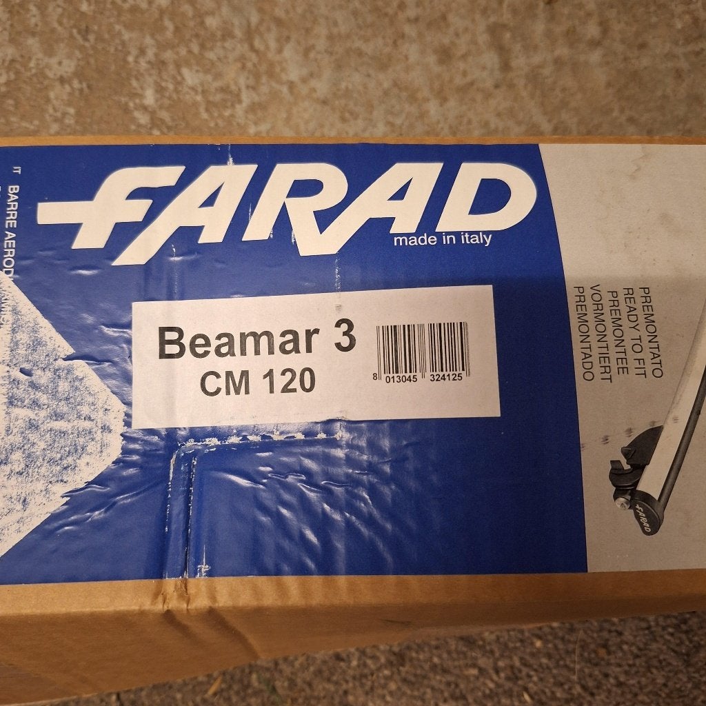 FARAD Dakdragers Beamar 3 aluminium 120 cm gesloten dakrails, Auto diversen, Ophalen of Verzenden, Zo goed als nieuw