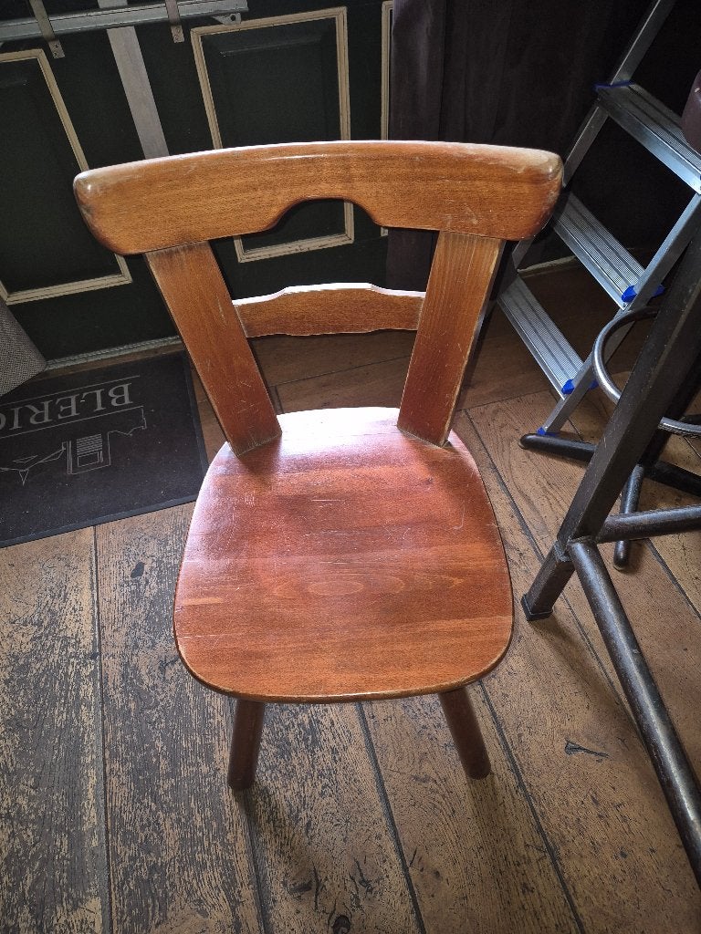 2 cafétafels + 18 stoelen, Ophalen, Gebruikt, Bruin, Vijf, Zes of meer stoelen