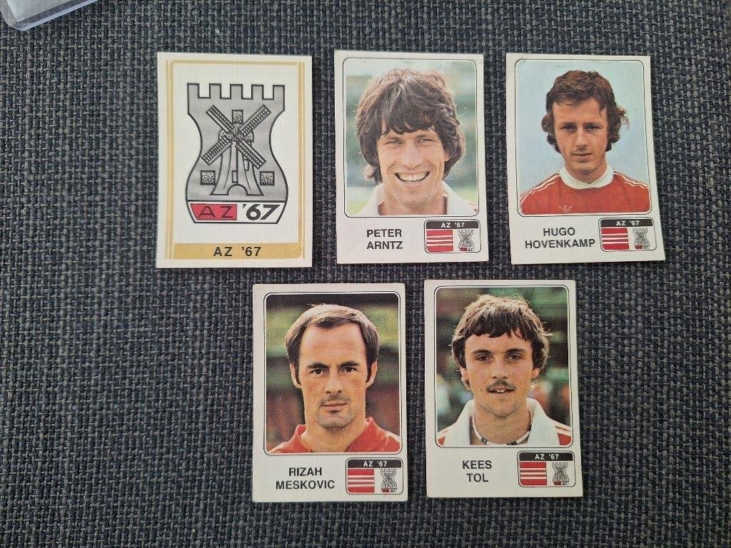 Panini Voetbal 79 AZ 5x, Verzenden, Zo goed als nieuw, Meerdere stickers