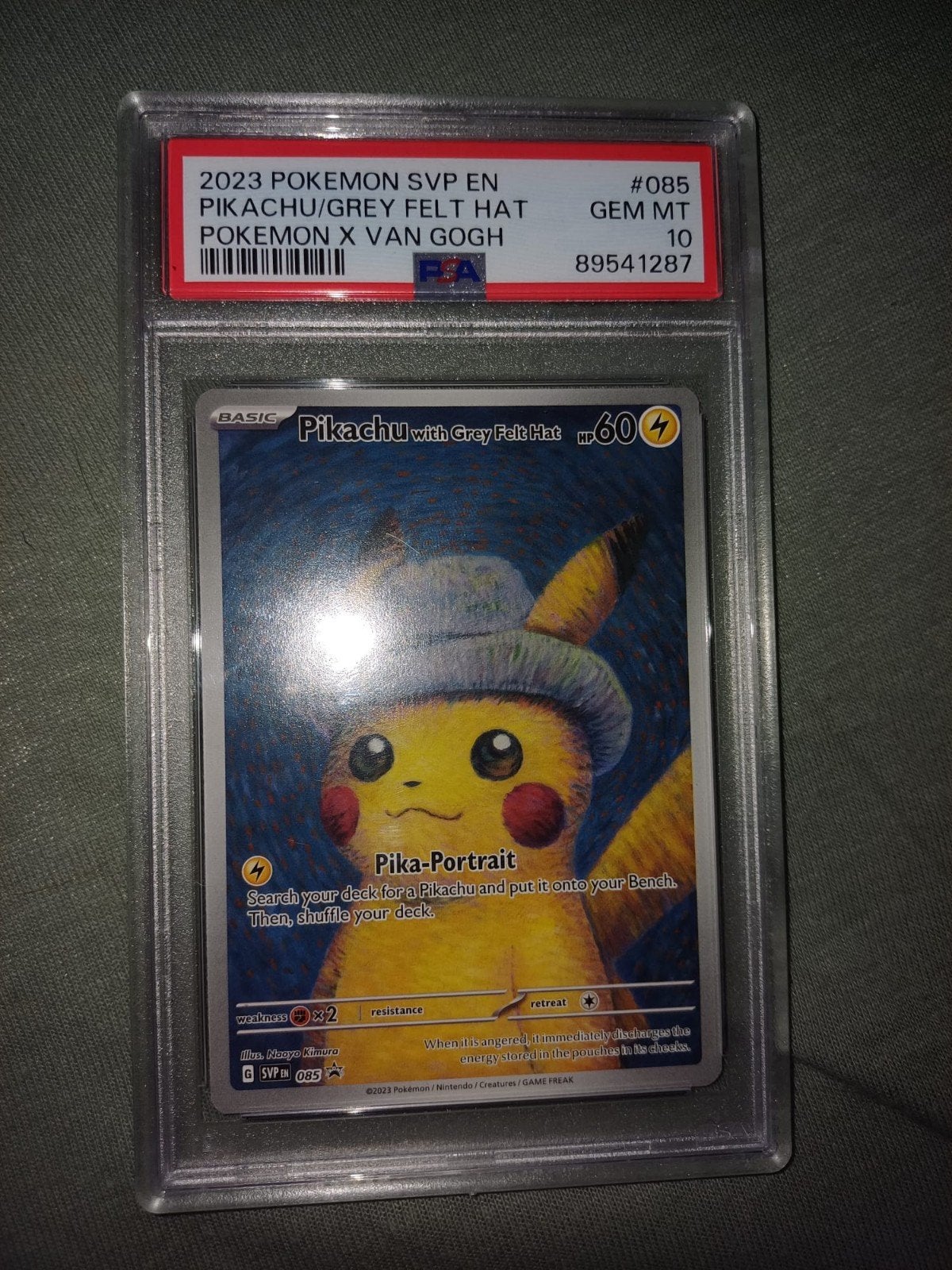 Pikachu with Grey Felt Hat PSA10, Ophalen of Verzenden, Nieuw
