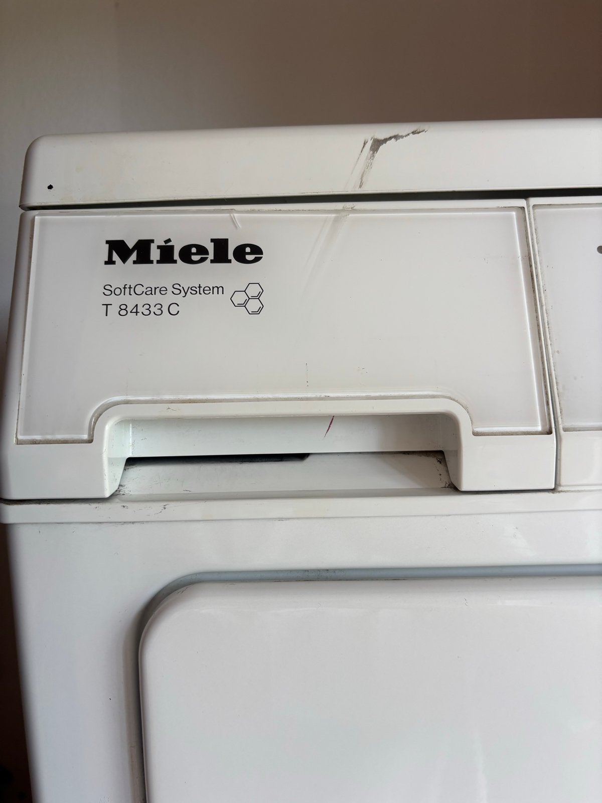 Miele T 8433 C SoftCare System condensdroger, Ophalen, 6 tot 8 kg, Gebruikt, Voorlader