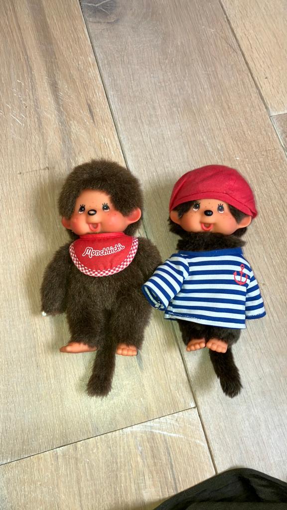 2x monchhichi aapjes aap, Ophalen of Verzenden, Zo goed als nieuw, Overige typen