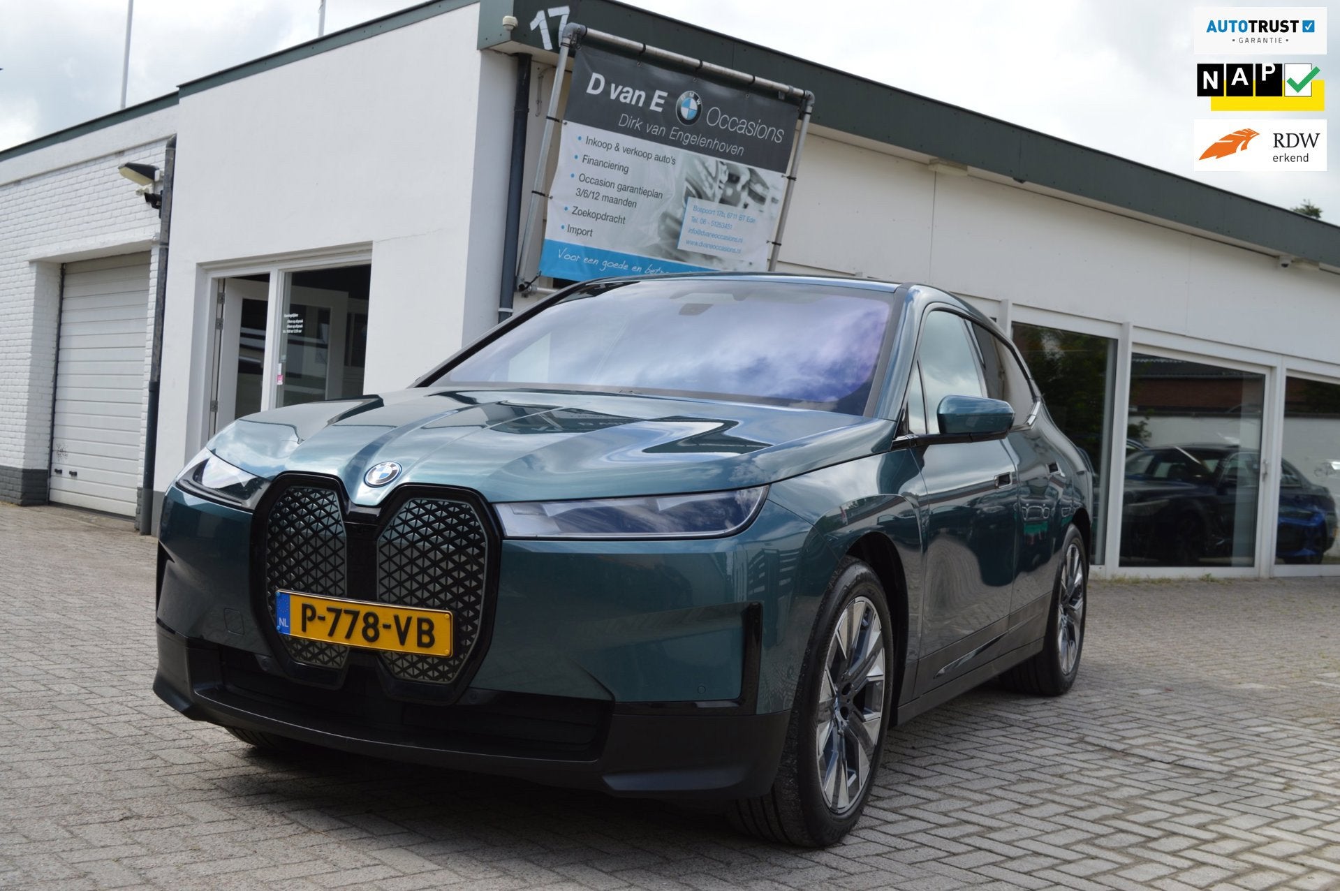 BMW IX XDrive40 High Executive/1 Eig/Trekhaak/harman kardon/, Gebruikt, Zwart, Blauw, Vierwielaandrijving