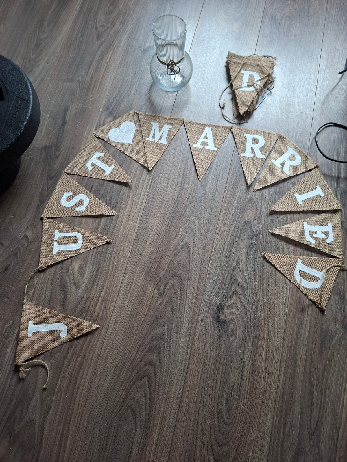bruiloft deco, vaasjes en slingers, Overige typen, Ophalen, Zo goed als nieuw