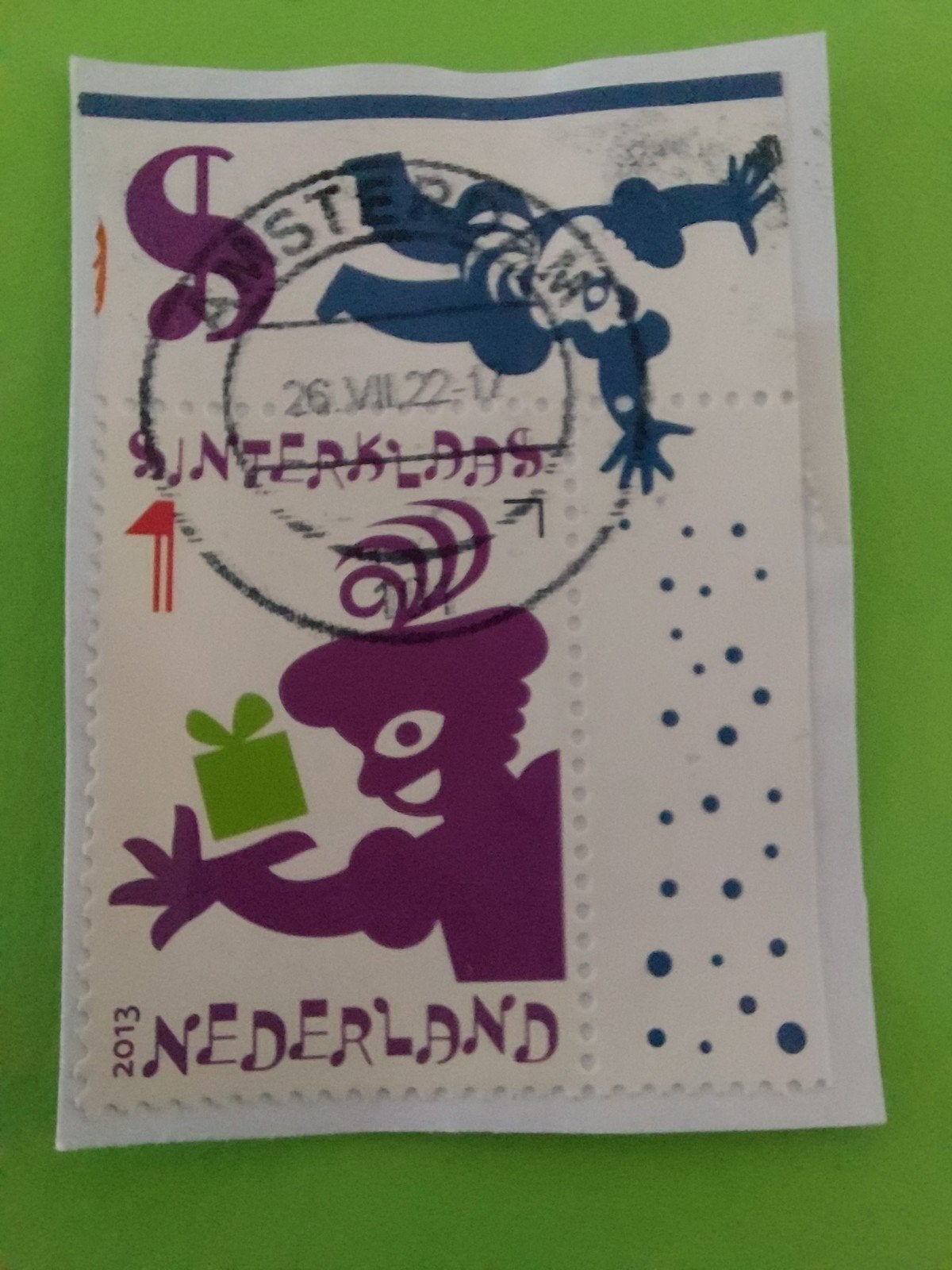 2013 Nederland onafgeweekte postzegel, Verzenden