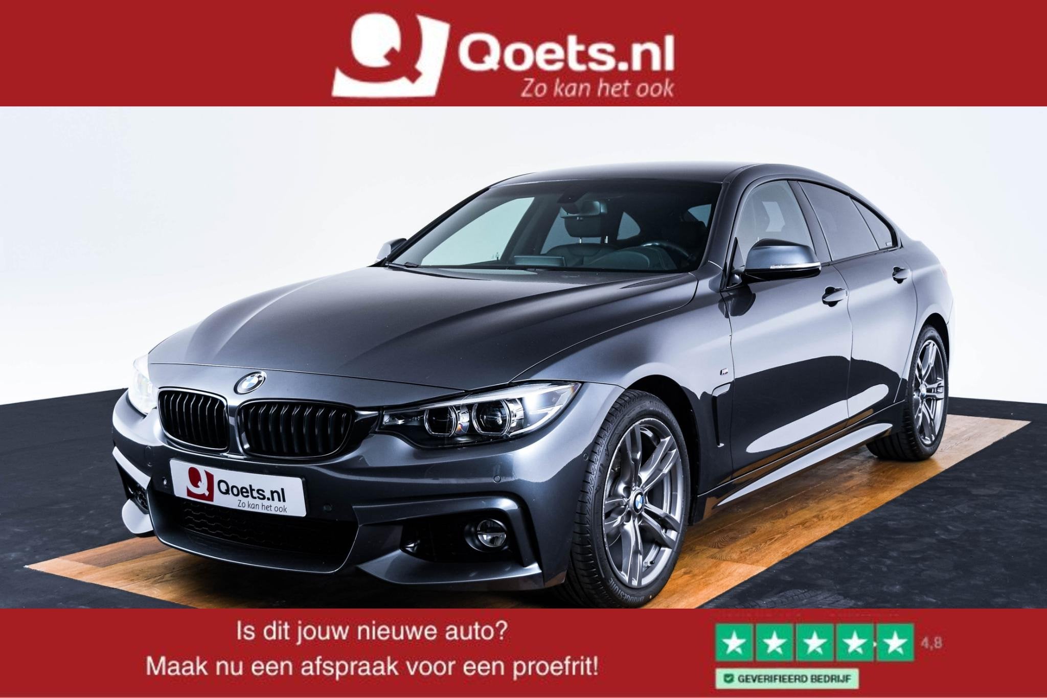 BMW 4-serie Gran Coupé 418i M Sport Achteruitrijcamera - Cr, Auto's, Automaat, Gebruikt, 3 cilinders, Zilver of Grijs