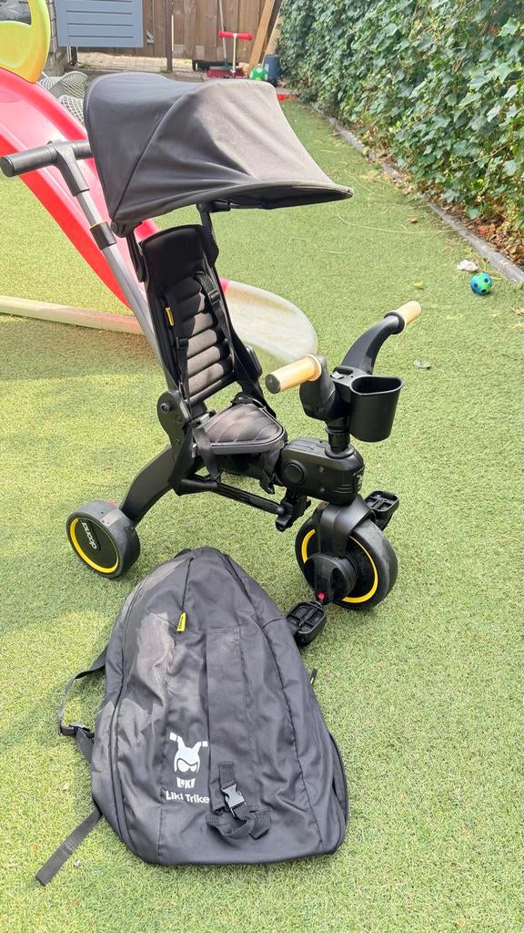 Doona Liki Trike S5 - Compacte Opvouwbare Driewieler, Ophalen of Verzenden, Zo goed als nieuw, Duwstang