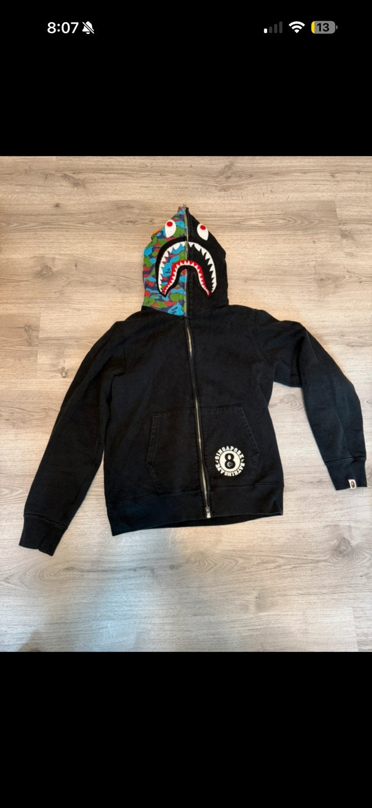 A Bathing Ape (BAPE) Shark Hoodie - Maat S, Ophalen, Maat 46 (S) of kleiner