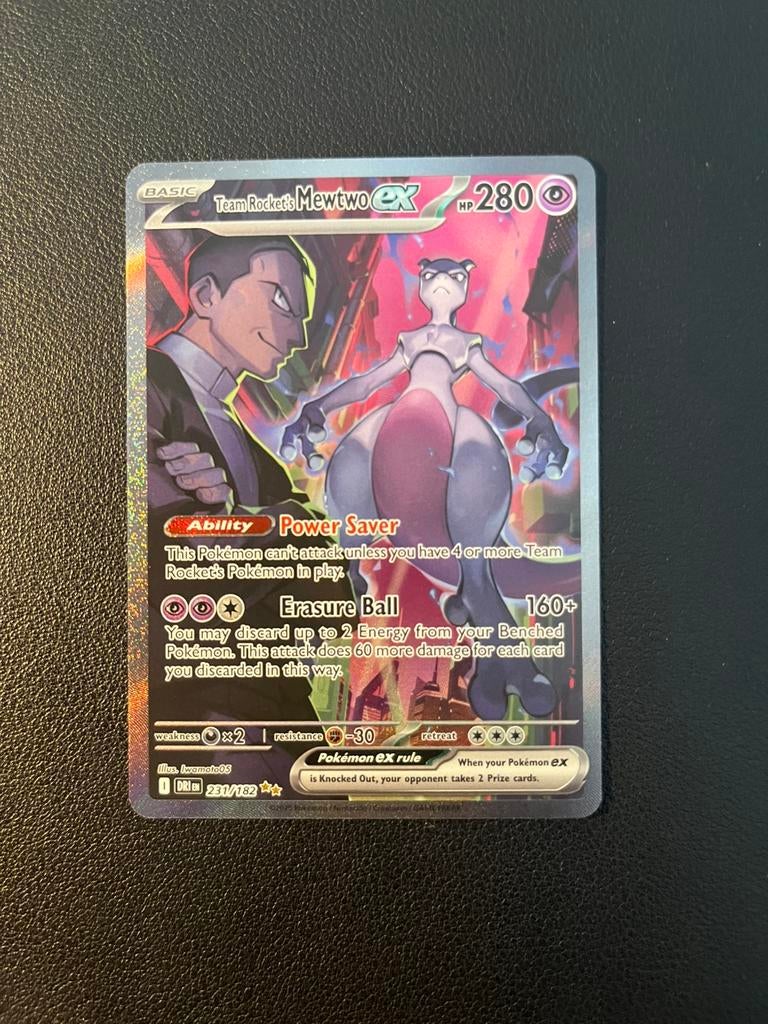 Team Rocket’s Mewtwo EX 231/182 Destined Rivals, Ophalen of Verzenden, Zo goed als nieuw