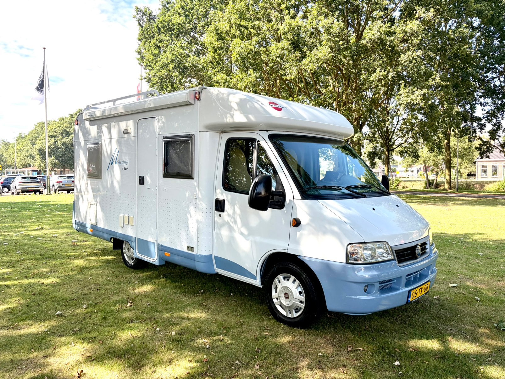 Fiat Burstner Marano T580#2006# 2x Airco Solar Schotel 595cm, Koelkast, Ringverwarming, Fiat, Bedrijf