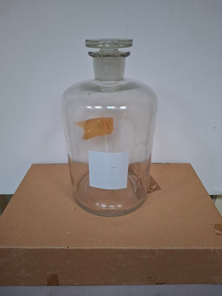 Vintage Apothekersfles met Stop - 22 cm hoog, Antiek en Kunst, Antiek | Glas en Kristal, Ophalen of Verzenden