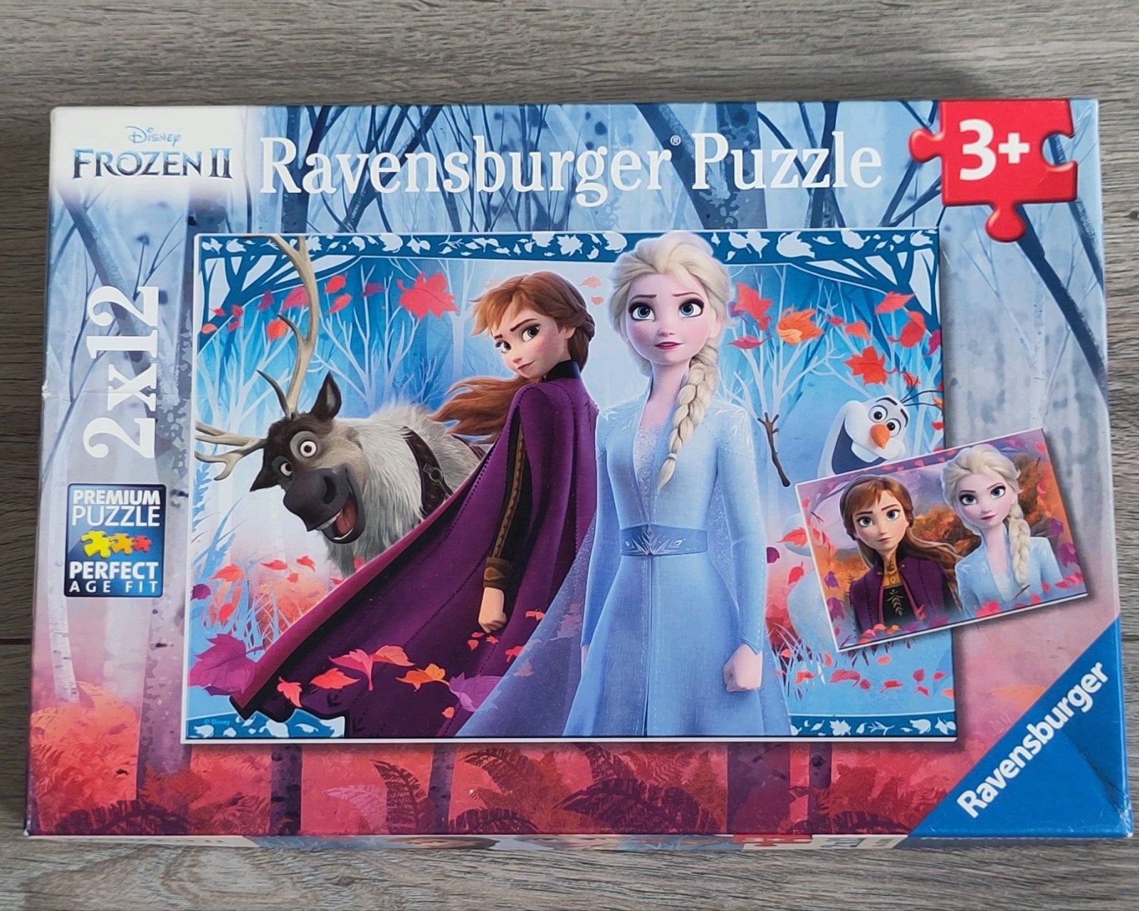 Ravensburger Frozen 2 Puzzelset (3x49, 2x24, 2x12 stukjes), Ophalen of Verzenden, 10 tot 50 stukjes, Gebruikt, 2 tot 4 jaar