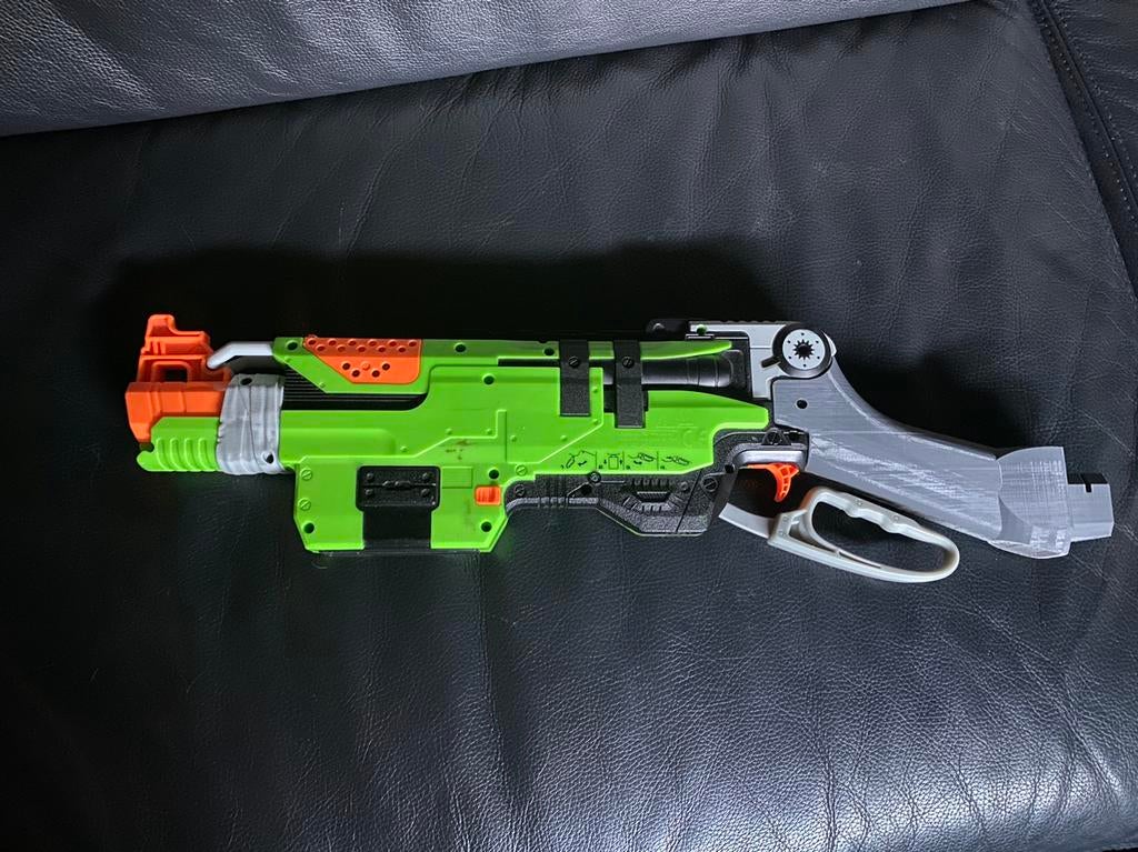 Custom nerf slingfire, Ophalen of Verzenden, Gebruikt