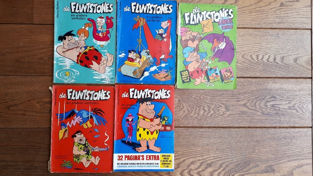 5 x de Flinstones, Meerdere stripboeken, Verzenden, Gelezen